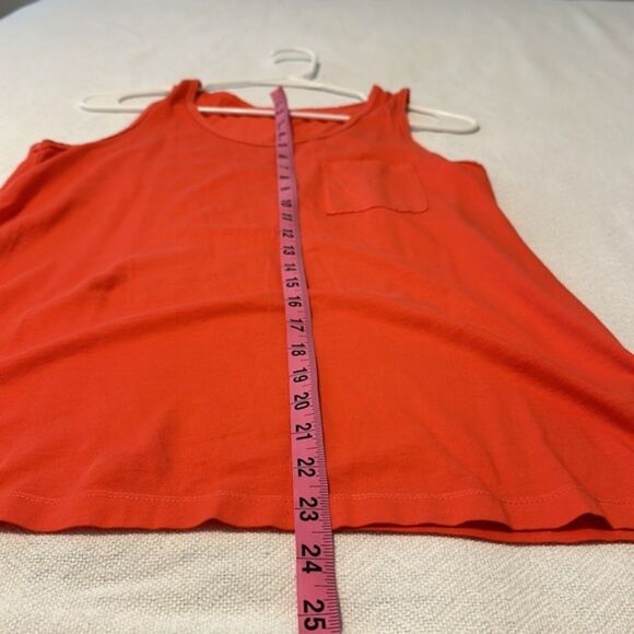 J Crew Tank Top Crew Neck Womens Sm Vibrant Breathable Festival Orange Vacation - Picture 8 of 9